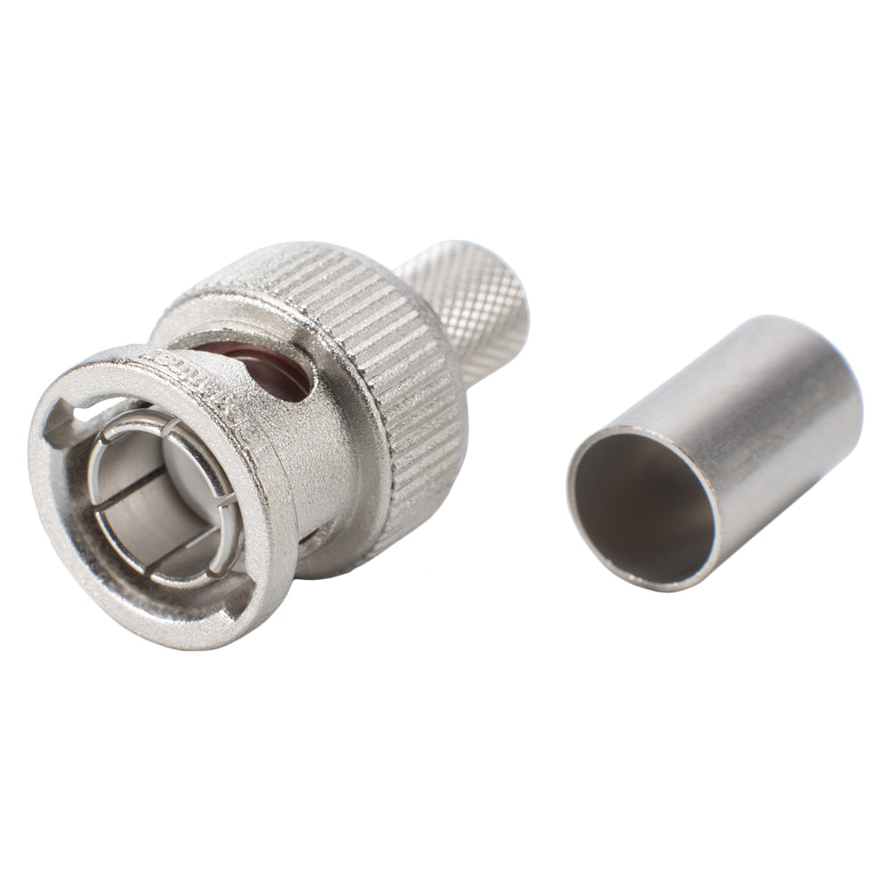 Telegärtner BNC HD-SDI crimp-kištukas jungtis, tiesi, nickel