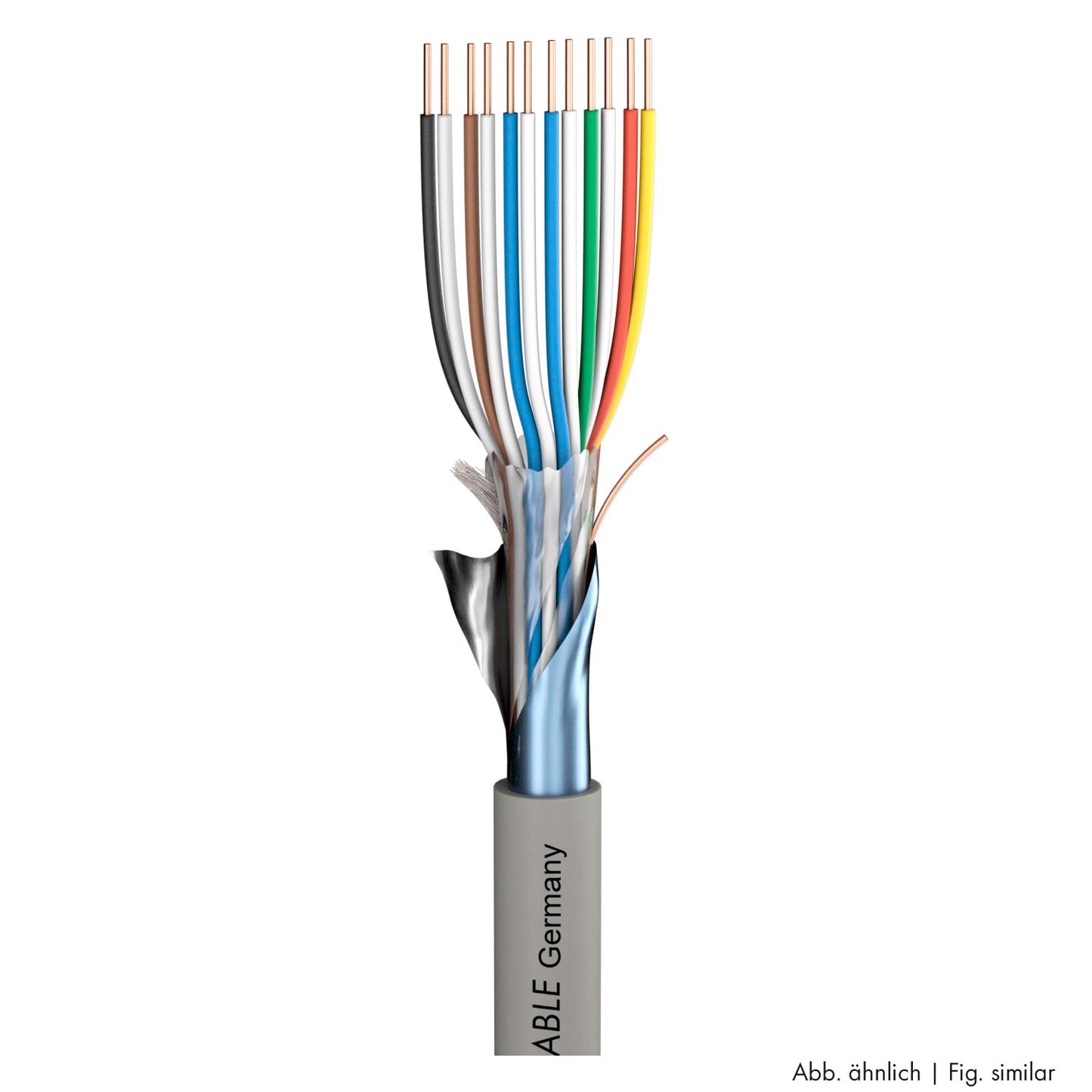 Telecommunication cable Logicable LG; PVC, flame-retardant; pilkas | 2 x 0,50 mm² x number of pairs