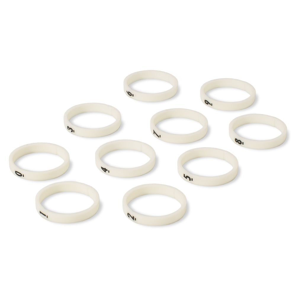 HICON Code ring, 10 rings, one ring each with numbers “0“ – “9“ for HICON XLR tiesi