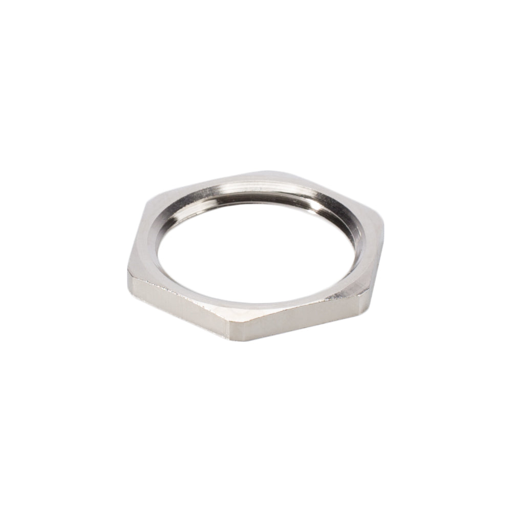 Locknut nickel-plated brass with inside thread for PG Thread