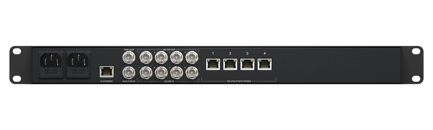 2110 IP Converter 4x12G PWR Rear