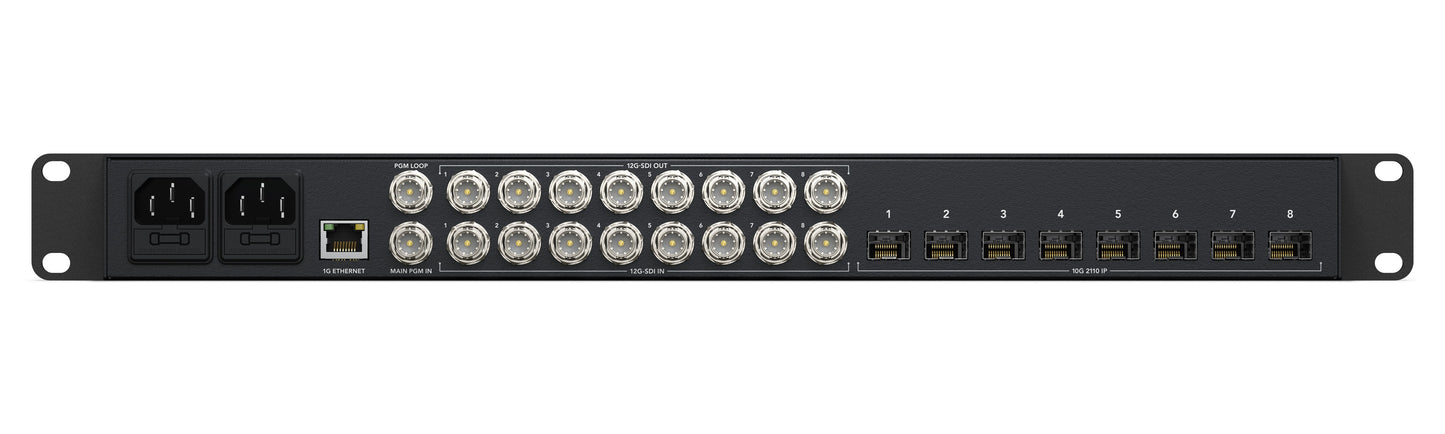 2110 IP Converter 8x12G SFP Rear