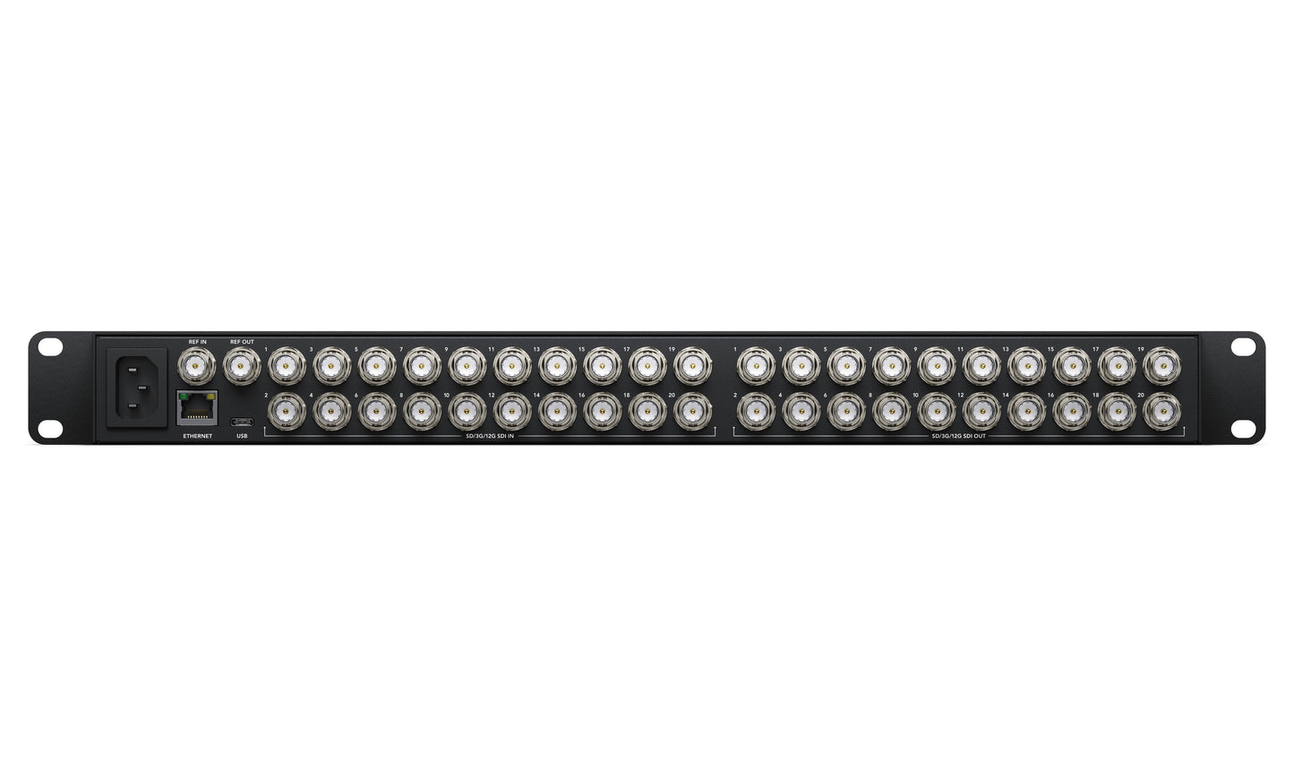 Videohub 20x20 12G Rear