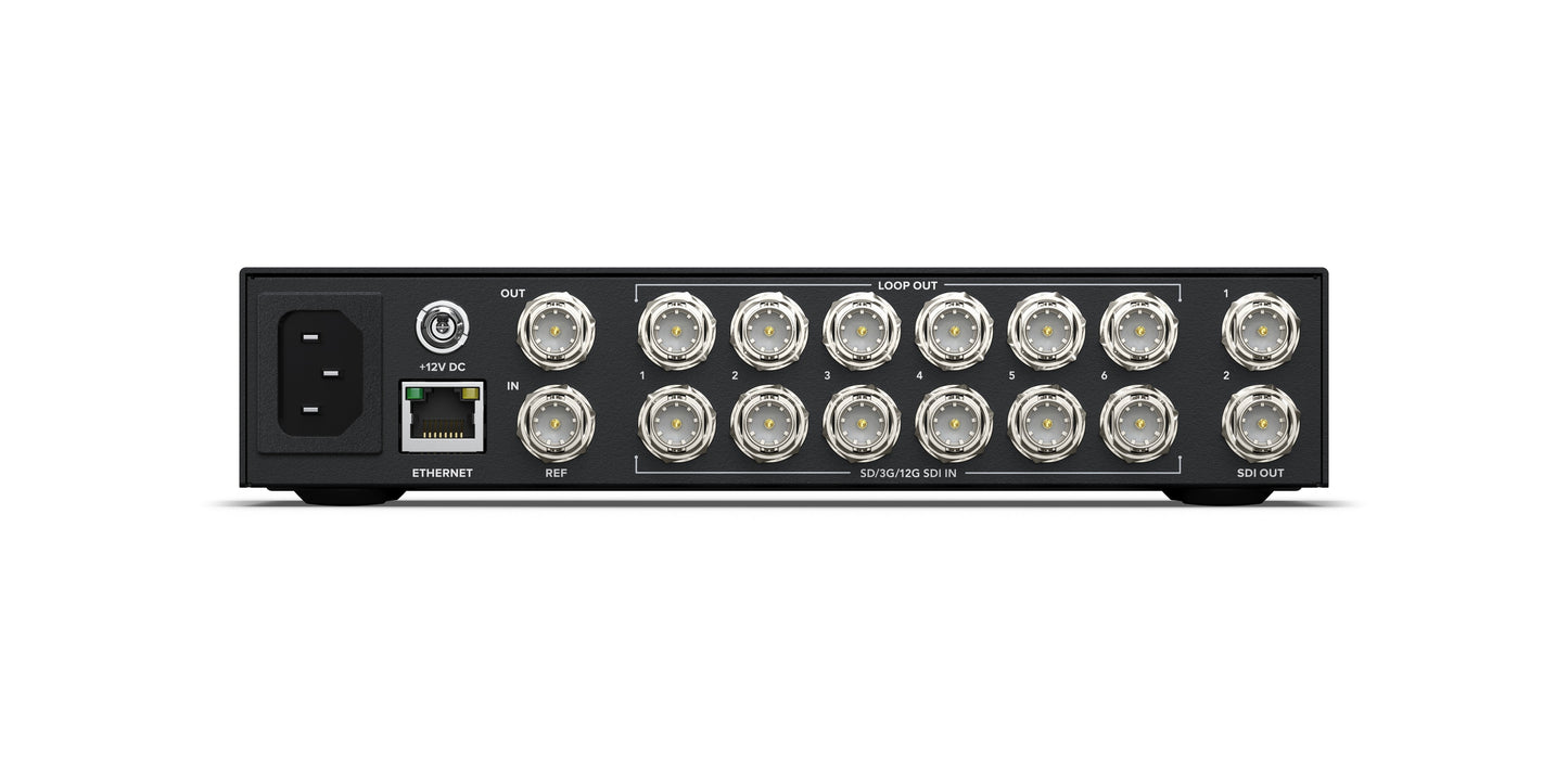 Videohub Mini 6x2 12G Rear