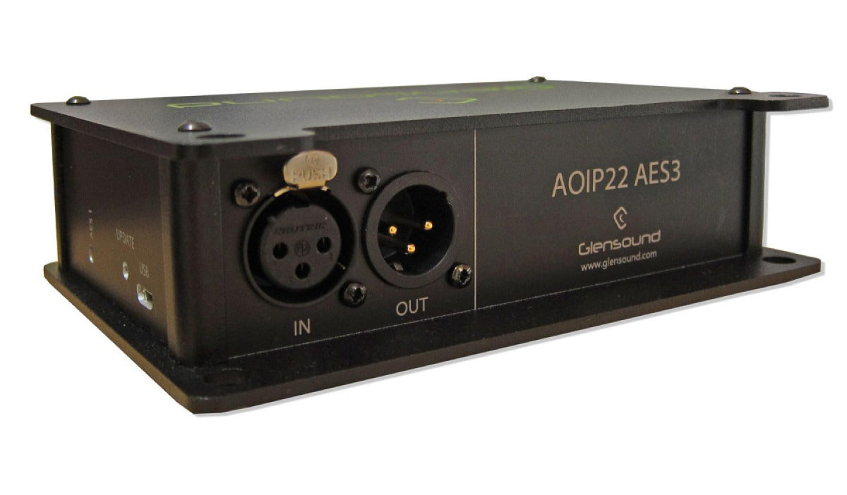 Glensound AoIP-22 AES | AES3 interface for Dante/ AES67