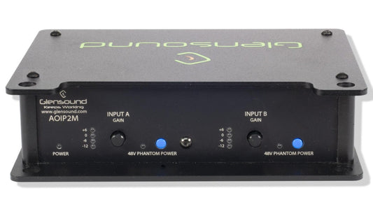 Glensound AoIP-2M | 2 Channel Mic Amp Dante/AES67