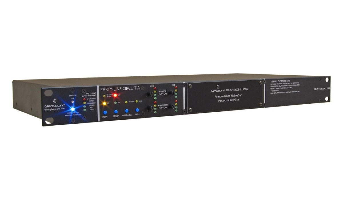 Glensound Beatrice Lucia 1 | Analogue Party-Line (2-Wire) Interface to Dante/AES67