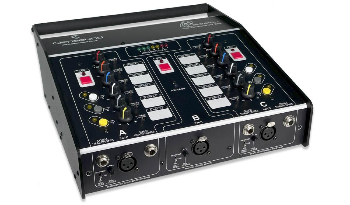 Glensound CU001 Dante V1 | Three Commentator Unit With Analogue I/O & Dante