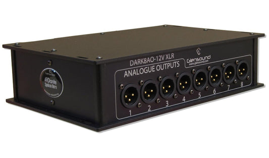 Glensound DARK8O | Portable 8 Channel Dante/AES67 Analogue Network Audio Interface