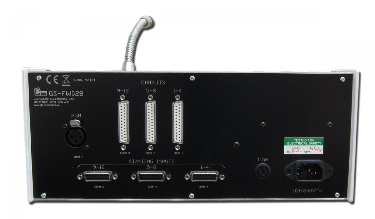 Glensound GS-FW028 | 12 Circuit Desktop Four Wire Base Station
