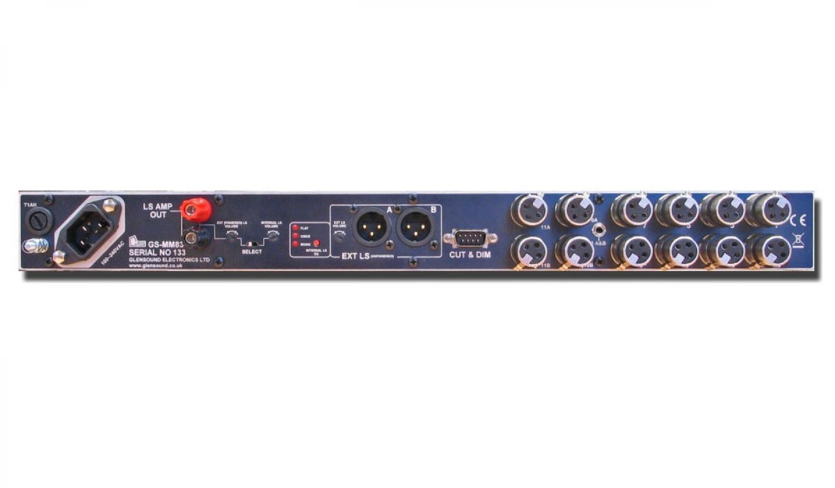 Glensound GS-MM83 | Audio Monitor With Eight Mono Inputs & Three Stereo Inputs in 1U