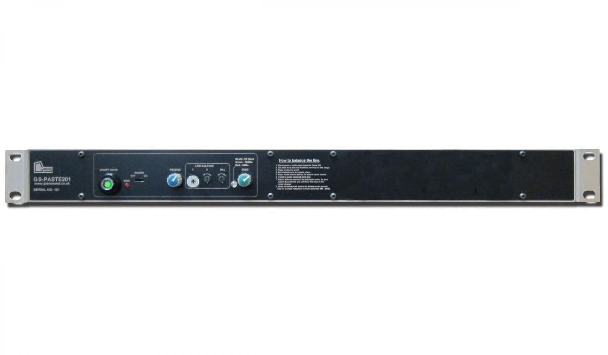 Glensound GS-PASTE201/R1 | Rack Mount Line Powered Telephone Balancing Unit