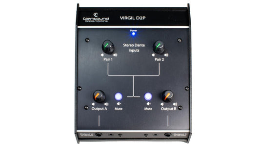 Glensound VIRGIL D2P | Twin Dante Desktop Headphone Amplifier