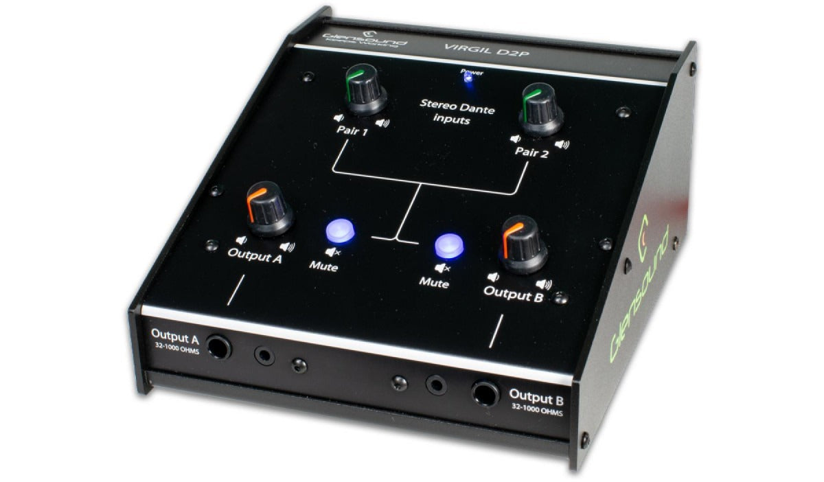 Glensound VIRGIL D2P | Twin Dante Desktop Headphone Amplifier