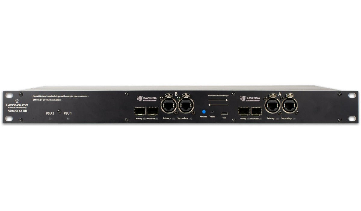 Glensound VITTORIA 64/RR | 64 Channel Ravenna / Ravenna Network Bridge.