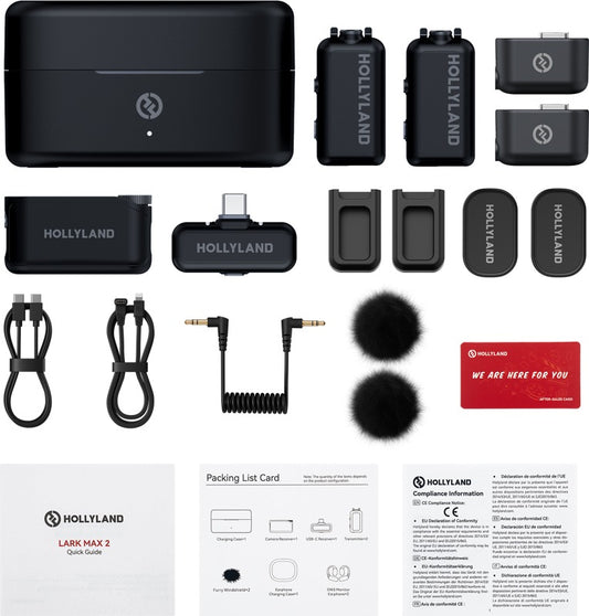 Hollyland LARK MAX 2 Combo with Camera RX + USB-C RX