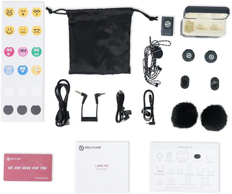 Hollyland Lark M2 Camera - Wireless Lavalier Microphone (Duo,ShineCharcoal)