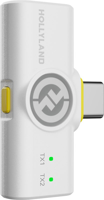 Hollyland Lark M2 USB-C - Wireless Lavalier Microphone with USB-C Plug (Duo - Ivory White)
