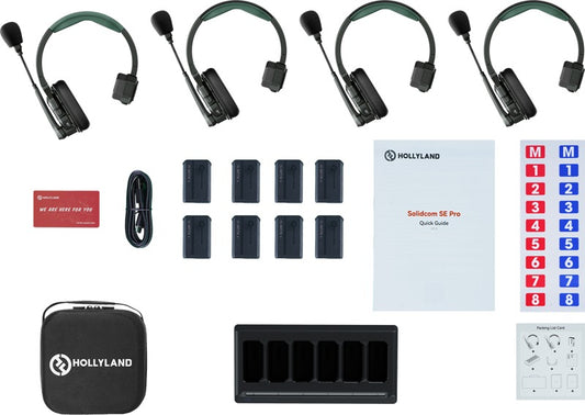 Hollyland Solidcom SE Pro- 4 Person Noise Cancelling Headset Intercom