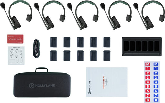 Hollyland Solidcom SE Pro- 5 Person Noise Cancelling Headset Intercom