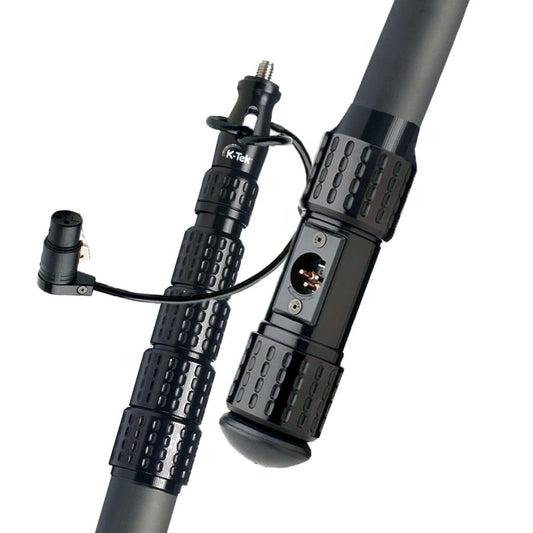 K-Tek KP18VCCR | Mighty Boom Pole 18′ Graphite 5 section internal coiled cable side exit Boompole