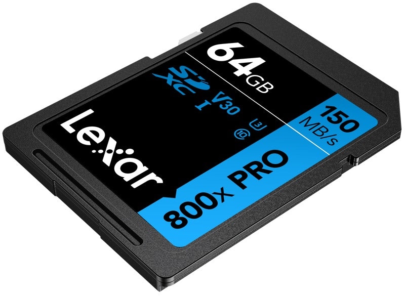 Lexar SDXC 800x Pro UHS-I cards, C10 (V30) U3, R150, 64GB