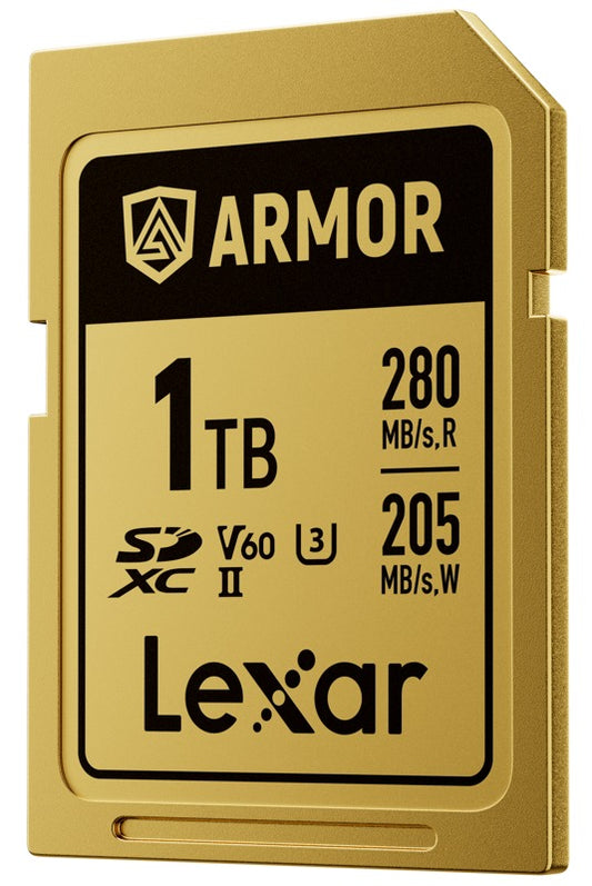 Lexar SDXC ARMOR Gold UHS-II U3, Stainless Steel, IP68 R280/W210 (V60) 1TB