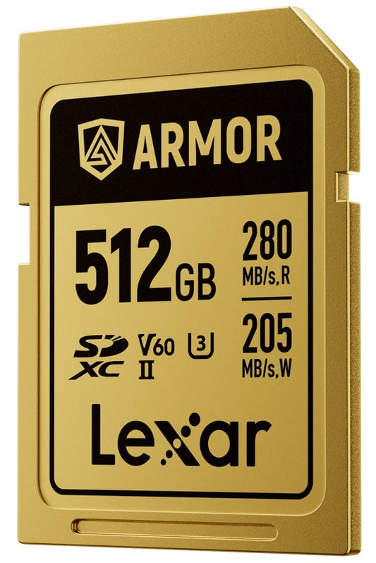 Lexar SDXC ARMOR Gold UHS-II U3, Stainless Steel, IP68 R280/W210 (V60) 512GB