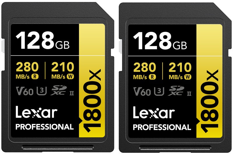 Lexar SDXC Pro 1800x U3 UHS-II R280/W210 (V60) 128GB - 2pack