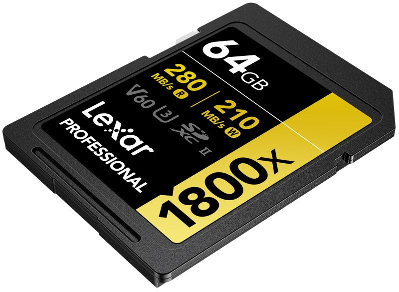 Lexar SDXC Pro 1800x U3 UHS-II R280/W210 (V60) 64GB