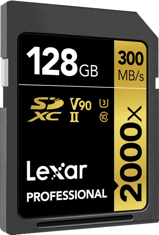 Lexar SDXC Pro 2000X UHS-II U3 R300/W260 (V90) 128GB
