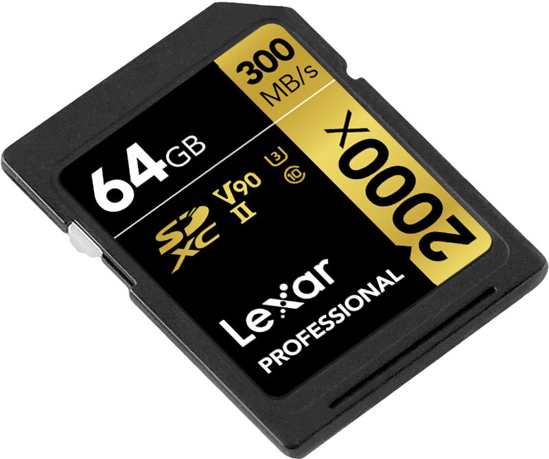 Lexar SDXC Pro 2000X UHS-II U3 R300/W260 (V90) 64GB