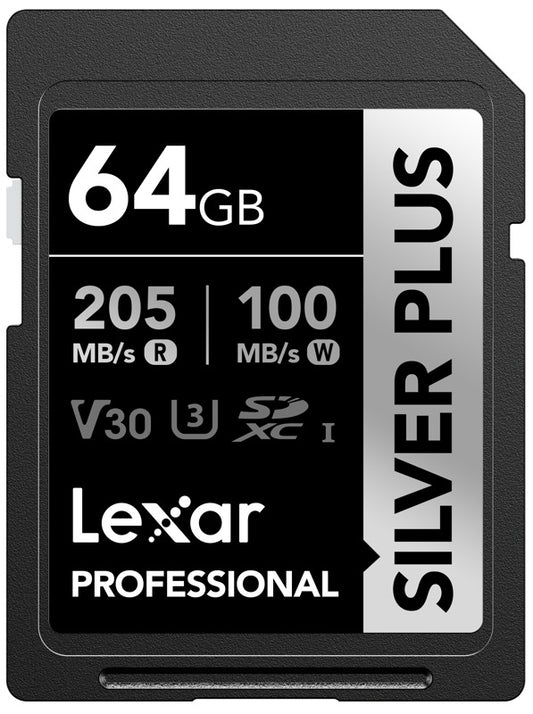 Lexar SDXC Professional SILVER Plus 1066x UHS-I/U3/A2/4K R205/W100 (V30) 64GB