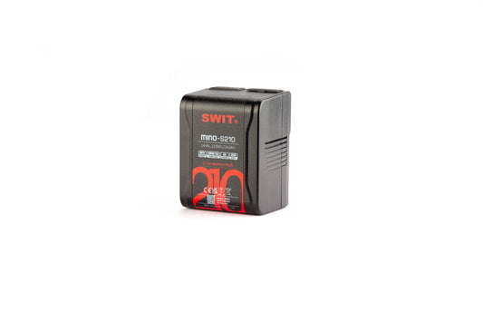 SWIT Mino-S210 | USB-C, tiny size with 210Wh pocket mini battery, USB-A/USB-C/D-tap, V-Mount, also ideal for long term use or high power draw lights
