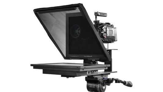 QPRO 17" Teleprompter With A Pro 400 NIT HDMI | 3G-SDI Teleprompter With 65/35 Optical Quality Glass | Free Professional Software Included