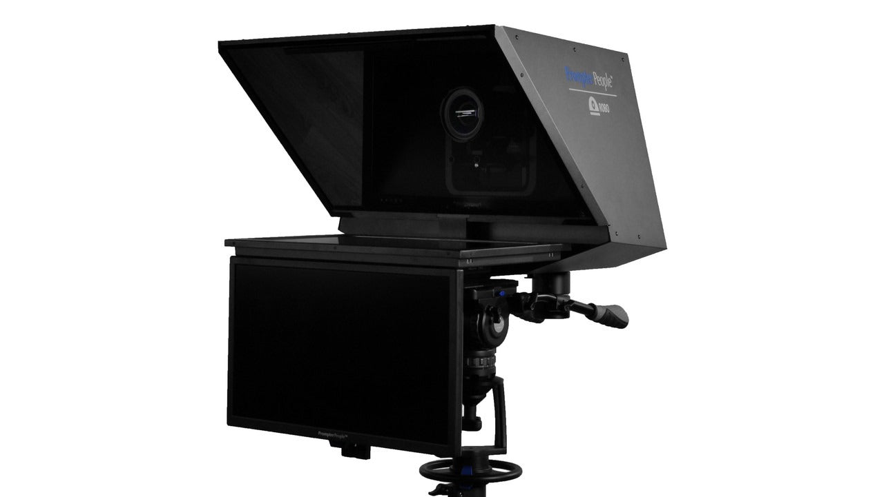 Robo PTZ Teleprompter 21.5" 16:9 3G-SDI, HDMI 400 NIT Pro Monitor With 24" RGB-IPS Talent Monitor