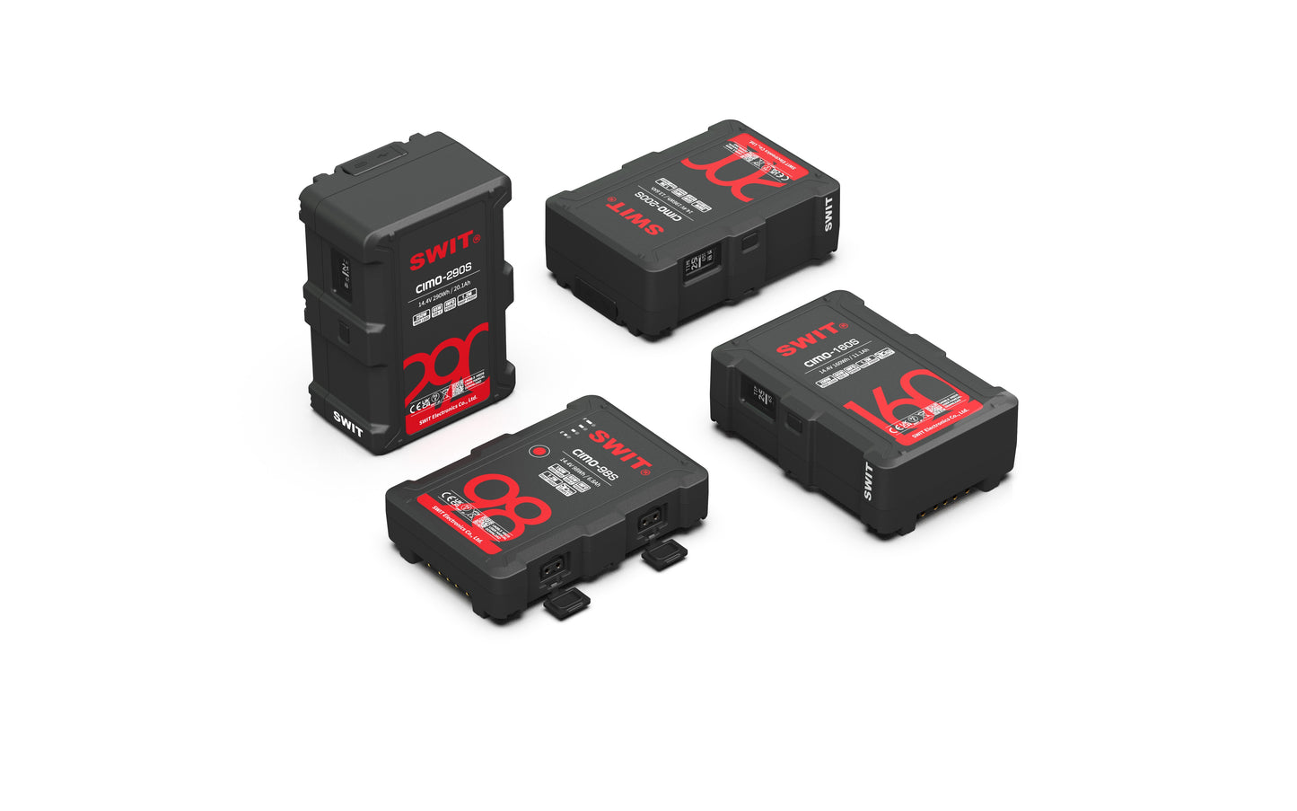 SWIT CIMO-200S | 200Wh 200W High Load V-Mount Battery with USB-C, OLED and powerful 2xD-taps, also ideal for long term use or high power draw lights