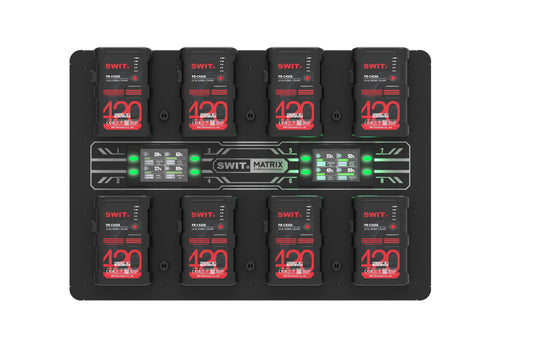 SWIT MATRIX-A8 | 8ch x max 6A Top Fast Simultaneous 14V Wall Charger, Gold-mount(PC-W461A)