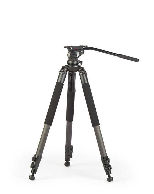 SWIT MUF100C | Carbon-fiber Camera Tripod KIT, with SWIT TH100 Fluid Video Head, 10kg Payload, Soft Bag