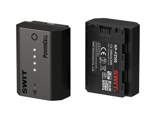 SWIT PowerCell NP-FZ100 | USB-C NP-FZ100 16Wh DC battery Outlasts the Originals, with Status Indicators, for DSLR/Mirrorless e.g. Sony Fx3/FX30, ?7/?9 cameras