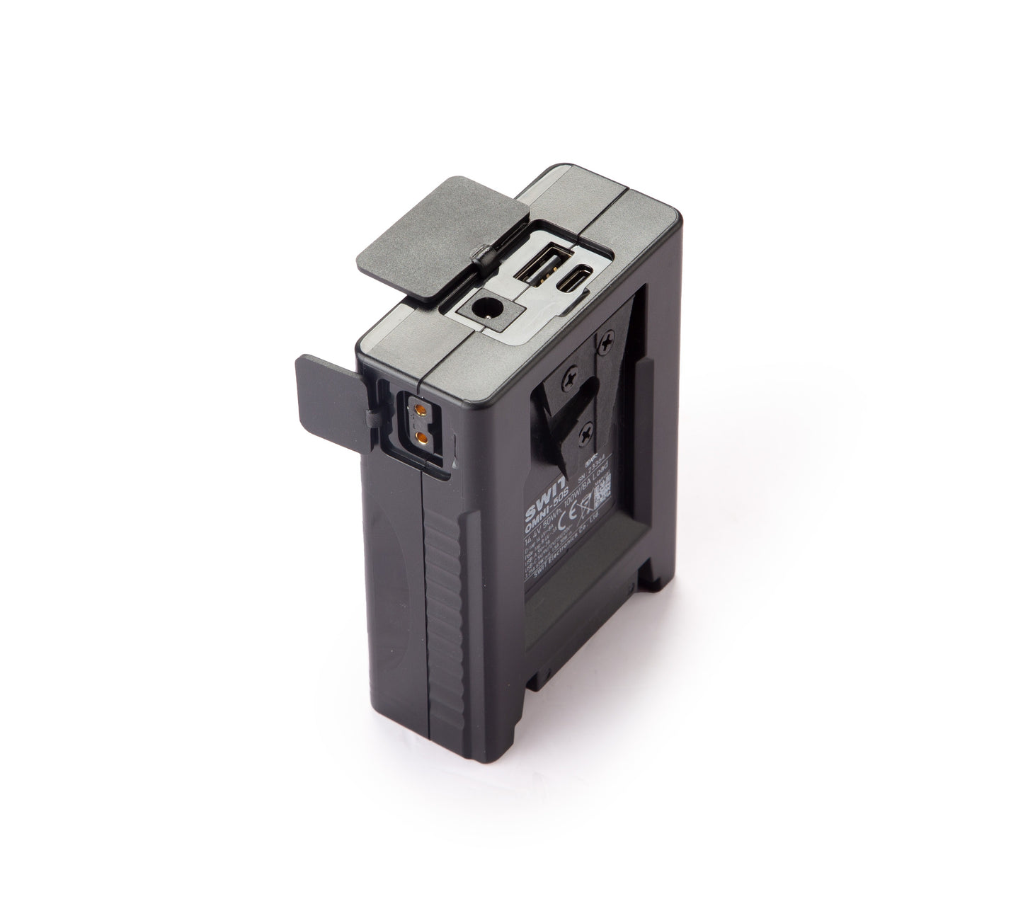 SWIT OMNI-50S | 50Wh 100W-high-load Professional Mini Battery with USB-C for laptop, and LCD Display/D-tap/DC-8V/USB-A, V-Mount, also ideal for long term use or high power draw lights