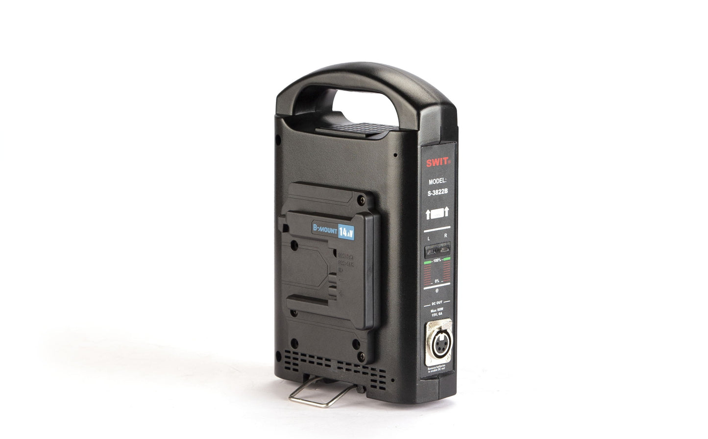 SWIT S-3822B | 2chx3A 14.4V Fast Simultaneous Charger for BIVO batteries, adaptor 6A out, B-mount