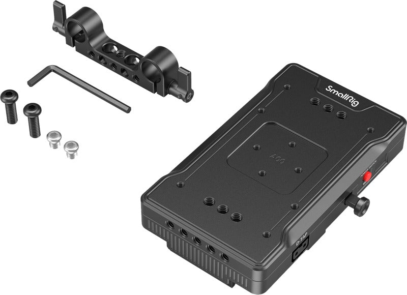 SmallRig 3203 Advanced V-Mount Battery Mount Plate with Dual 15mm Rod Clamp