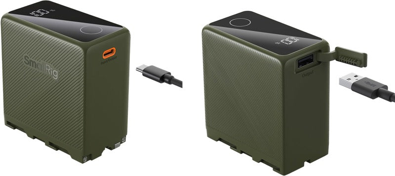 SmallRig 4577 Camera Battery USB-C Rechargeable NP-F970 Green