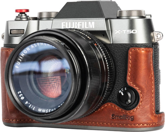 SmallRig 4710 Leather Half Case Kit for Fujifilm X-T50 Brown