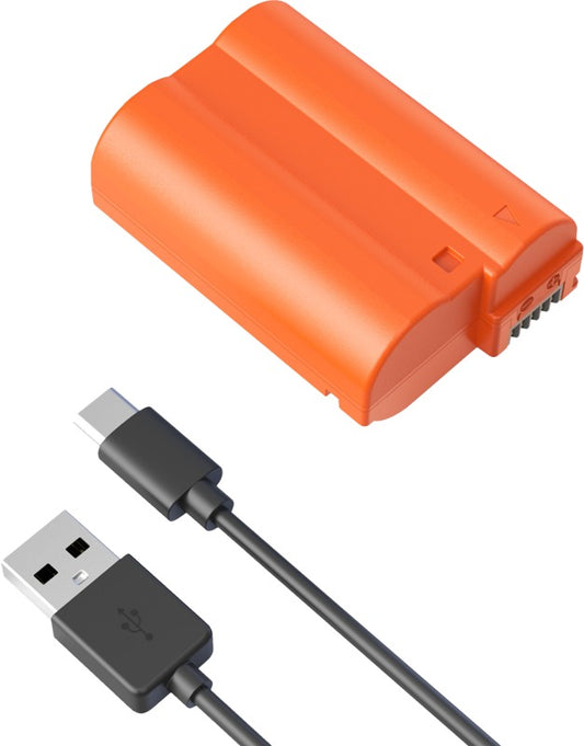 SmallRig 4966 EN-EL15c USB-C Rechargeable Camera Battery Orange