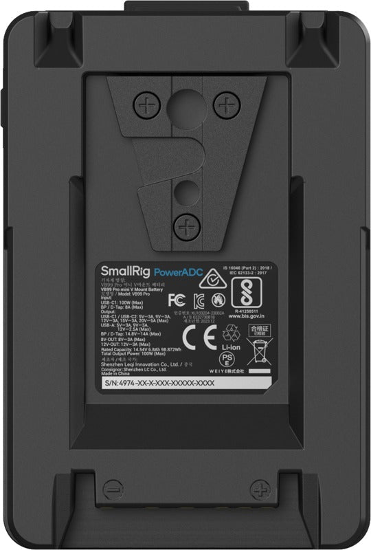SmallRig 4974 VB99 Pro mini V Mount Battery Green