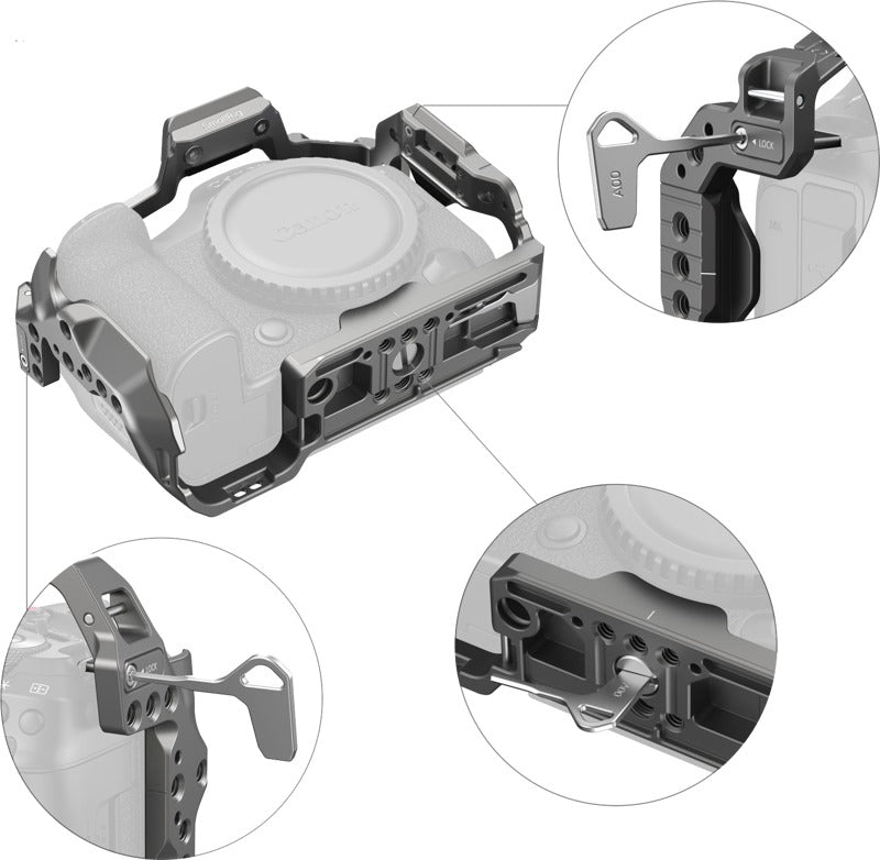 SmallRig 4977 HawkLock Quick Release Cage for Canon EOS R5 Mark II