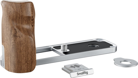 SmallRig 5223 L-Shaped Mount Plate with Wooden Handle for FUJIFILM X half Silver