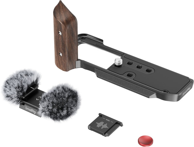 SmallRig 5260 L-Shape Mount Plate with Wooden Handle for FUJIFILM X-M5 Black